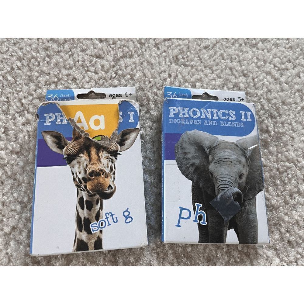 bendon Digraphs and Blends Kids 36 Animals Flash Cards Educational Toys